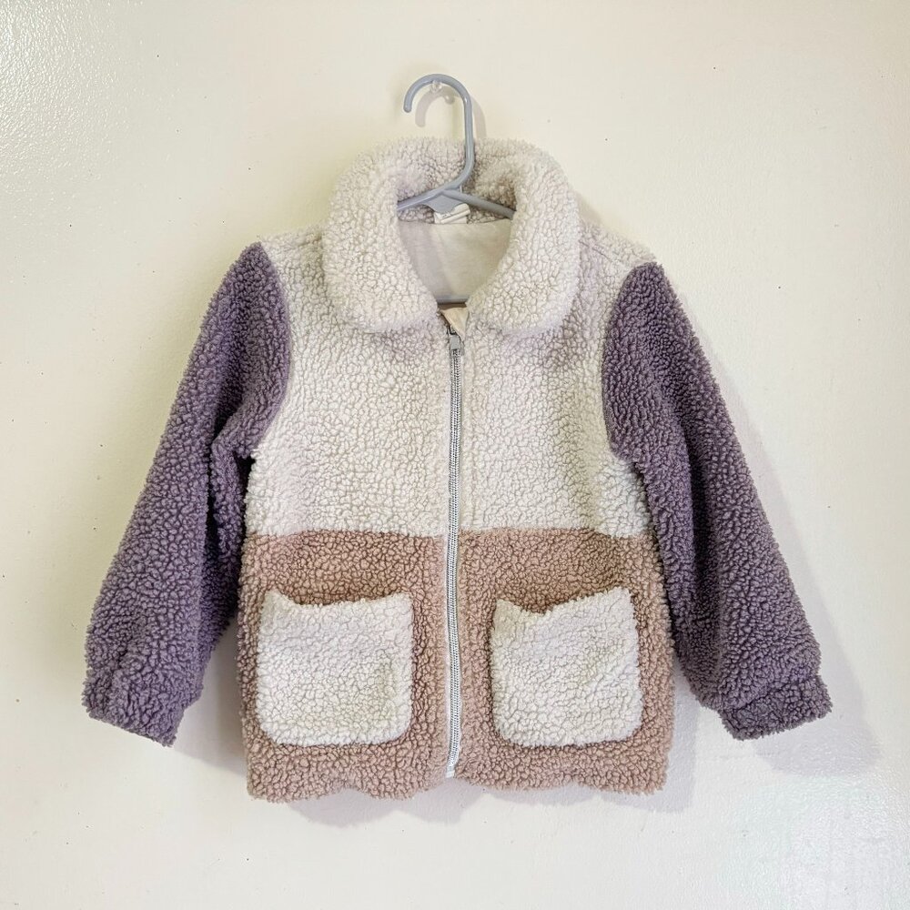 H&M Toddler Girls Teddy Bear Full Zip Long Sleeve Jacket 3T